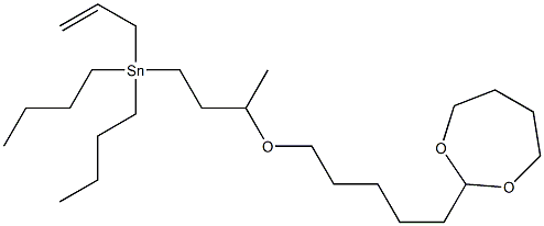 3-[5-(1,3-Dioxepan-2-yl)pentyloxy]allyltributylstannane 结构式