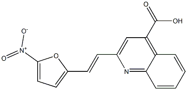 2-[2-(5-Nitro-2-furyl)vinyl]-4-quinolinecarboxylic acid 结构式