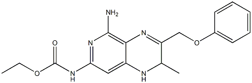 N-[(5-Amino-1,2-dihydro-2-methyl-3-phenoxymethylpyrido[3,4-b]pyrazin)-7-yl]carbamic acid ethyl ester 结构式