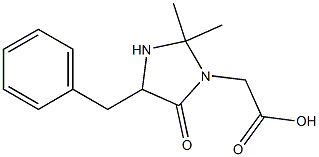 2-(2,2-Dimethyl-4-oxo-5-benzylimidazolidin-3-yl)acetic acid 结构式