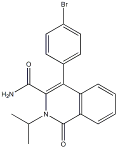 1-Oxo-2-isopropyl-4-(4-bromophenyl)-1,2-dihydroisoquinoline-3-carboxamide 结构式