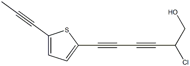 2-Chloro-6-[5-(1-propynyl)-2-thienyl]-3,5-hexadiyn-1-ol 结构式