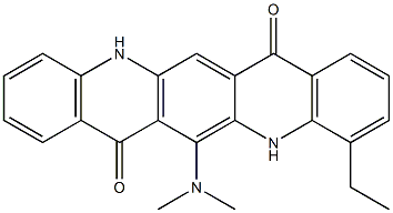 6-(Dimethylamino)-4-ethyl-5,12-dihydroquino[2,3-b]acridine-7,14-dione 结构式