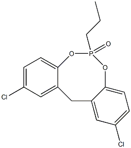 2,10-Dichloro-6-propyl-12H-dibenzo[d,g][1,3,2]dioxaphosphocin 6-oxide 结构式