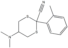 5-(Dimethylamino)-2-[2-methylphenyl]-1,3-dithiane-2-carbonitrile 结构式