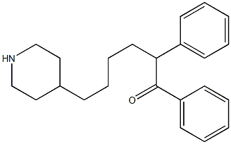 1,2-Diphenyl-6-(4-piperidyl)-1-hexanone 结构式