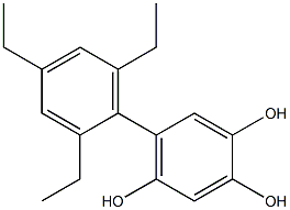 5-(2,4,6-Triethylphenyl)benzene-1,2,4-triol 结构式