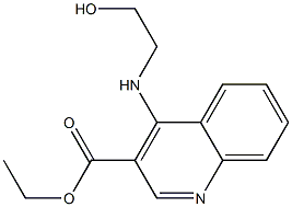 4-[(2-Hydroxyethyl)amino]quinoline-3-carboxylic acid ethyl ester 结构式