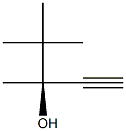 [S,(-)]-3,4,4-Trimethyl-1-pentyne-3-ol 结构式