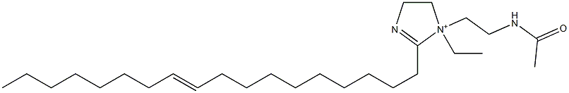 1-[2-(Acetylamino)ethyl]-1-ethyl-2-(10-octadecenyl)-2-imidazoline-1-ium 结构式