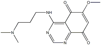 4-(3-Dimethylaminopropylamino)-6-methoxyquinazoline-5,8-dione 结构式