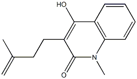 4-Hydroxy-1-methyl-3-(3-methyl-3-butenyl)quinolin-2(1H)-one 结构式