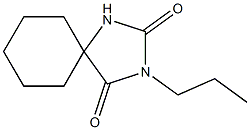 3-Propyl-2,4-dioxo-1,3-diazaspiro[4.5]decane 结构式