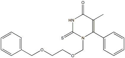 1-[(2-Benzyloxyethoxy)methyl]-6-phenylthiothymine 结构式