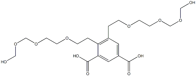 4,5-Bis(9-hydroxy-3,6,8-trioxanonan-1-yl)isophthalic acid 结构式