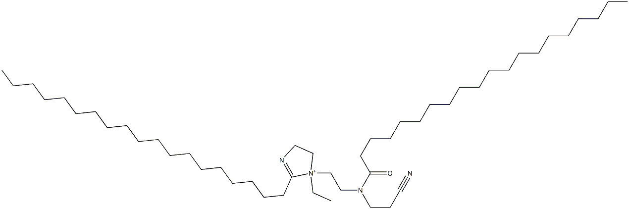 1-[2-[(2-Cyanoethyl)(1-oxoicosyl)amino]ethyl]-1-ethyl-4,5-dihydro-2-nonadecyl-1H-imidazol-1-ium 结构式