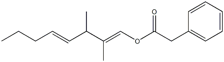 Phenylacetic acid 2,3-dimethyl-1,4-octadienyl ester 结构式