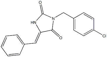 5-(Benzylidene)-3-(4-chlorobenzyl)imidazolidine-2,4-dione 结构式