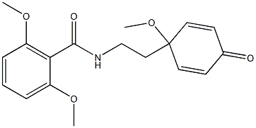 N-[2-(1-Methoxy-4-oxo-2,5-cyclohexadienyl)ethyl]-2,6-dimethoxybenzamide 结构式