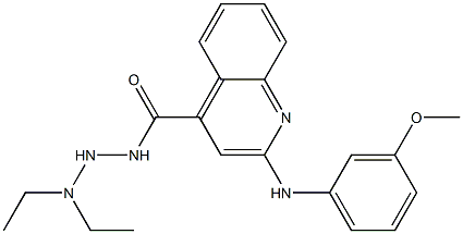 N'-Diethylamino-2-(3-methoxyphenylamino)quinoline-4-carbohydrazide 结构式