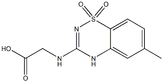 3-[(Carboxymethyl)amino]-6-methyl-4H-1,2,4-benzothiadiazine 1,1-dioxide 结构式