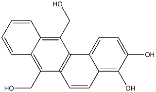 3,4-Dihydroxybenz[a]anthracene-7,12-dimethanol 结构式