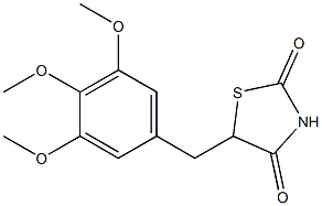 5-(3,4,5-Trimethoxybenzyl)-2,4-thiazolidinedione 结构式