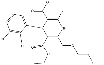 2-[(2-Methoxyethoxy)methyl]-4-(2,3-dichlorophenyl)-1,4-dihydro-6-methylpyridine-3,5-dicarboxylic acid 3-ethyl 5-methyl ester 结构式