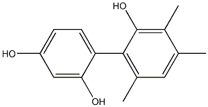 3',4',6'-Trimethyl-1,1'-biphenyl-2,2',4-triol 结构式