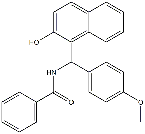 N-[(4-Methoxyphenyl)(2-hydroxy-1-naphtyl)methyl]benzamide 结构式