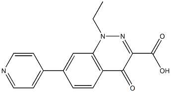 1-Ethyl-1,4-dihydro-4-oxo-7-(4-pyridyl)cinnoline-3-carboxylic acid 结构式