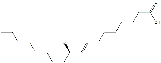 (8E,10R)-10-Hydroxy-8-octadecenoic acid 结构式