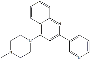 4-(4-Methyl-1-piperazinyl)-2-(3-pyridinyl)quinoline 结构式