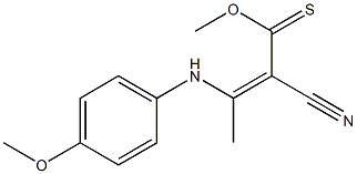 2-Cyano-3-(4-methoxyphenylamino)-3-methylthioacrylic acid methyl ester 结构式