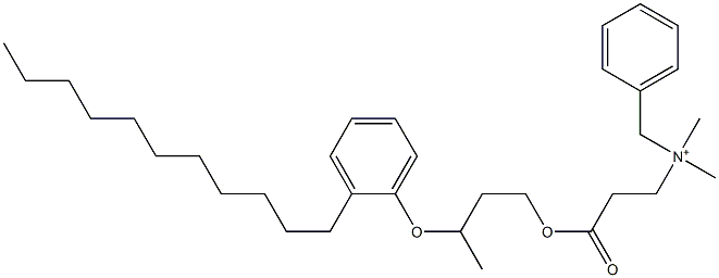 N,N-Dimethyl-N-benzyl-N-[2-[[3-(2-undecylphenyloxy)butyl]oxycarbonyl]ethyl]aminium 结构式