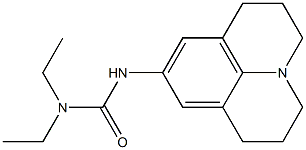 1,1-Diethyl-3-(2,3,6,7-tetrahydro-1H,5H-benzo[ij]quinolizin-9-yl)urea 结构式