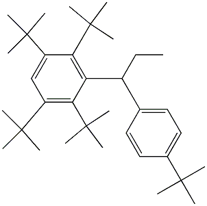 1-(2,3,5,6-Tetra-tert-butylphenyl)-1-(4-tert-butylphenyl)propane 结构式