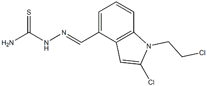 1-(2-Chloroethyl)-2-chloro-1H-indole-4-carbaldehyde thiosemicarbazone 结构式