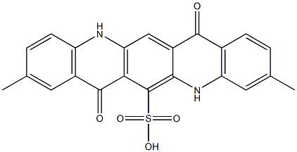 5,7,12,14-Tetrahydro-3,9-dimethyl-7,14-dioxoquino[2,3-b]acridine-6-sulfonic acid 结构式