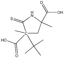 4-Methyl-5-thioxopyrrolidine-2,4-dicarboxylic acid 2-methyl 4-tert-butyl ester 结构式