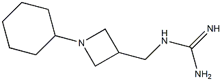 1-[(1-Cyclohexylazetidin-3-yl)methyl]guanidine 结构式