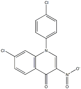 3-Nitro-1-(4-chlorophenyl)-7-chloroquinolin-4(1H)-one 结构式