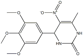 1,4-Dihydro-4-(3,4,5-trimethoxyphenyl)-5-nitro-6-methylpyrimidin-2(3H)-one 结构式