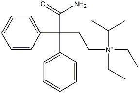 N,N-Diethyl-N-isopropyl-3-carbamoyl-3,3-diphenyl-1-propanaminium 结构式