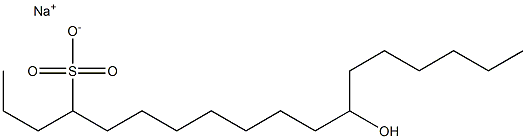 12-Hydroxyoctadecane-4-sulfonic acid sodium salt 结构式