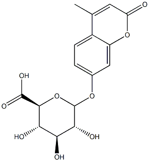 4-Methyl-2-oxo-2H-1-benzopyran-7-yl glucuronide 结构式
