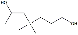 (2-Hydroxypropyl)(3-hydroxypropyl)dimethylaminium 结构式