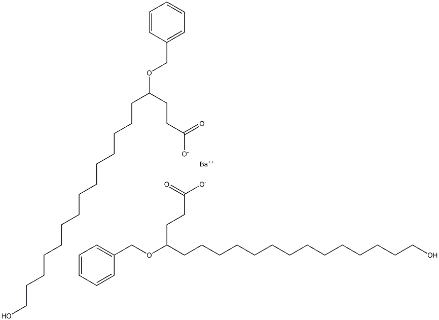 Bis(4-benzyloxy-18-hydroxystearic acid)barium salt 结构式