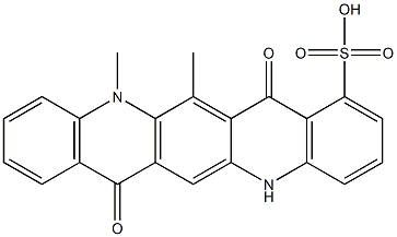 5,7,12,14-Tetrahydro-12,13-dimethyl-7,14-dioxoquino[2,3-b]acridine-1-sulfonic acid 结构式