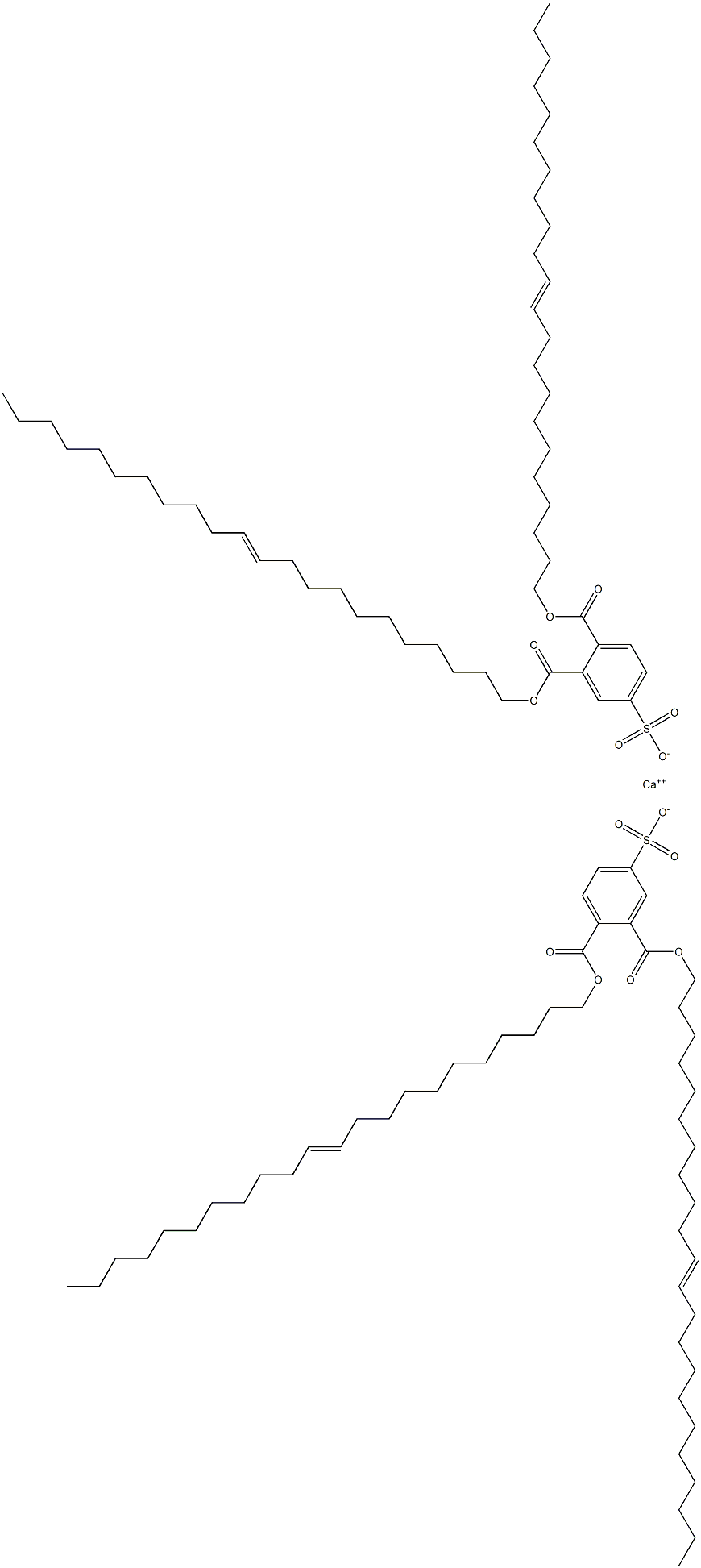 Bis[3,4-di(11-docosenyloxycarbonyl)benzenesulfonic acid]calcium salt 结构式